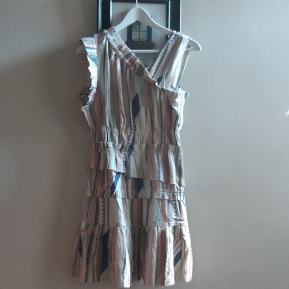 🎶Host Pick🎵 IRO Assymetric Tiered Silk & Cotton Blend Mini Dress - Picture 6 of 16